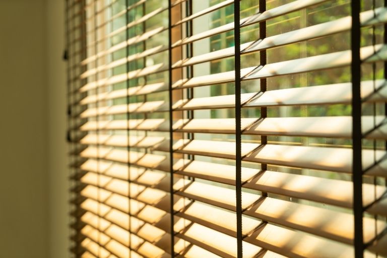 Energy-efficient shades blocking sunlight in a Miami apartment